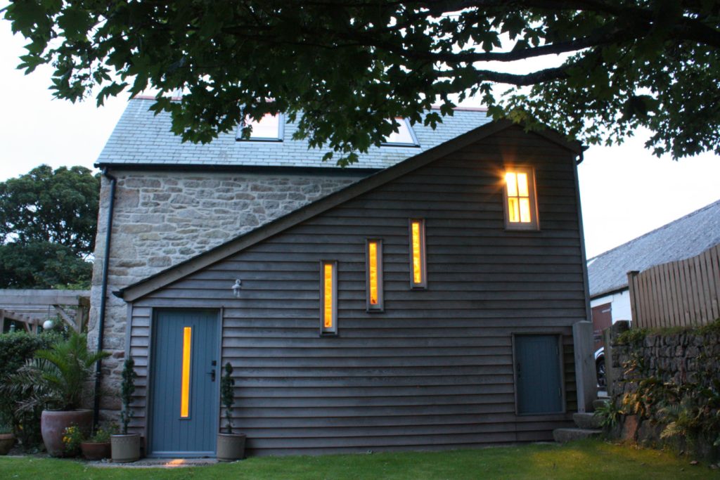 The entryway and windows