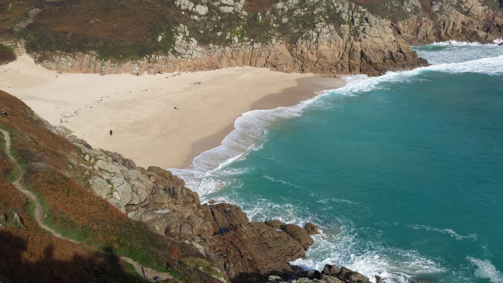 Porthcurno Beach from near the Minack Theatre