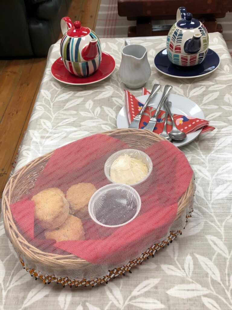 A Cornish Cream Tea on the kitchen table