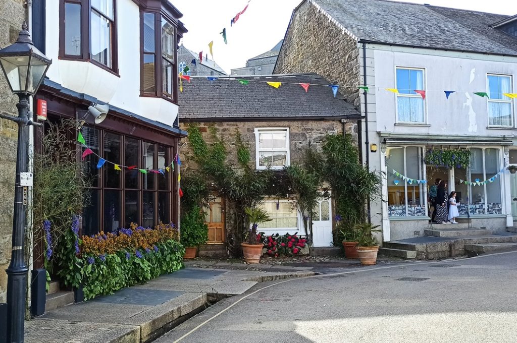 Floral decorations during Flora Day in Helston